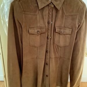 Gap genuine suede gold shirt. Cowboy style